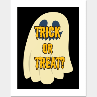 "Trick or Treat Halloween with Ghost" Posters and Art